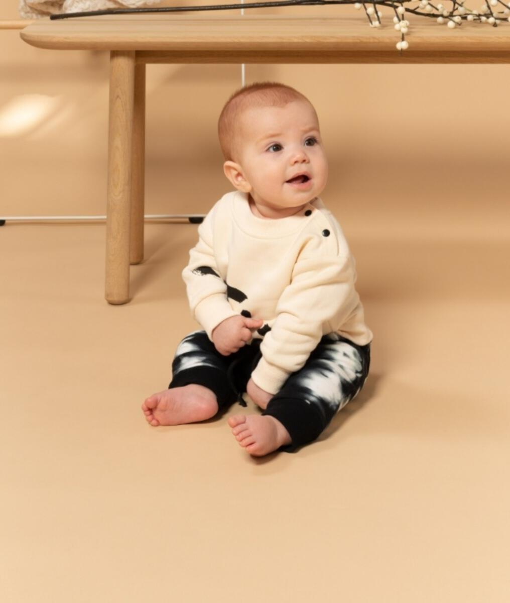 Baby Sweatpant Tie Dye - Black - 6-12 Months