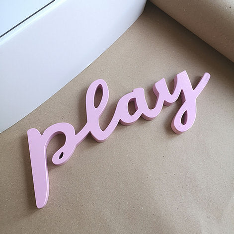 Pink Wooden Play Wall Art