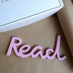 Pink Wooden Read Wall Art