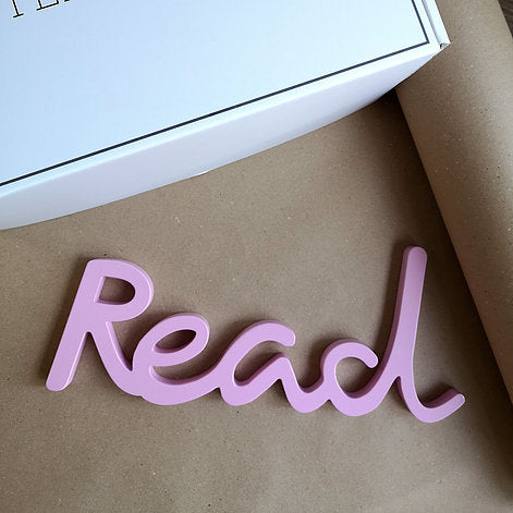 Pink Wooden Read Wall Art