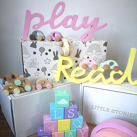 Pink Wooden Play Wall Art