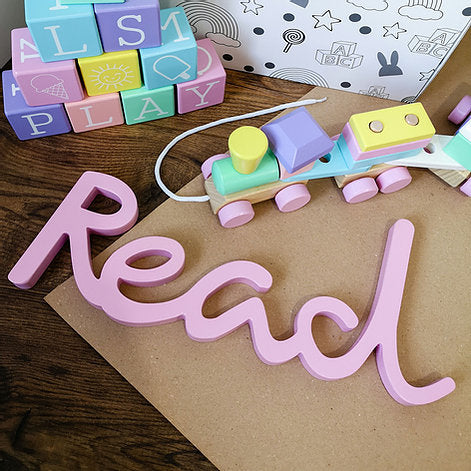 Pink Wooden Read Wall Art