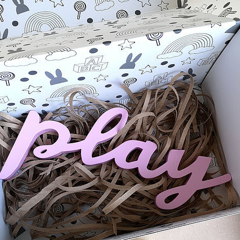 Pink Wooden Play Wall Art