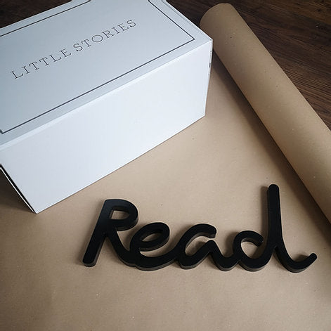 Black Wooden Read Wall Art