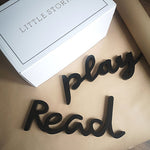 Black Wooden Read Wall Art