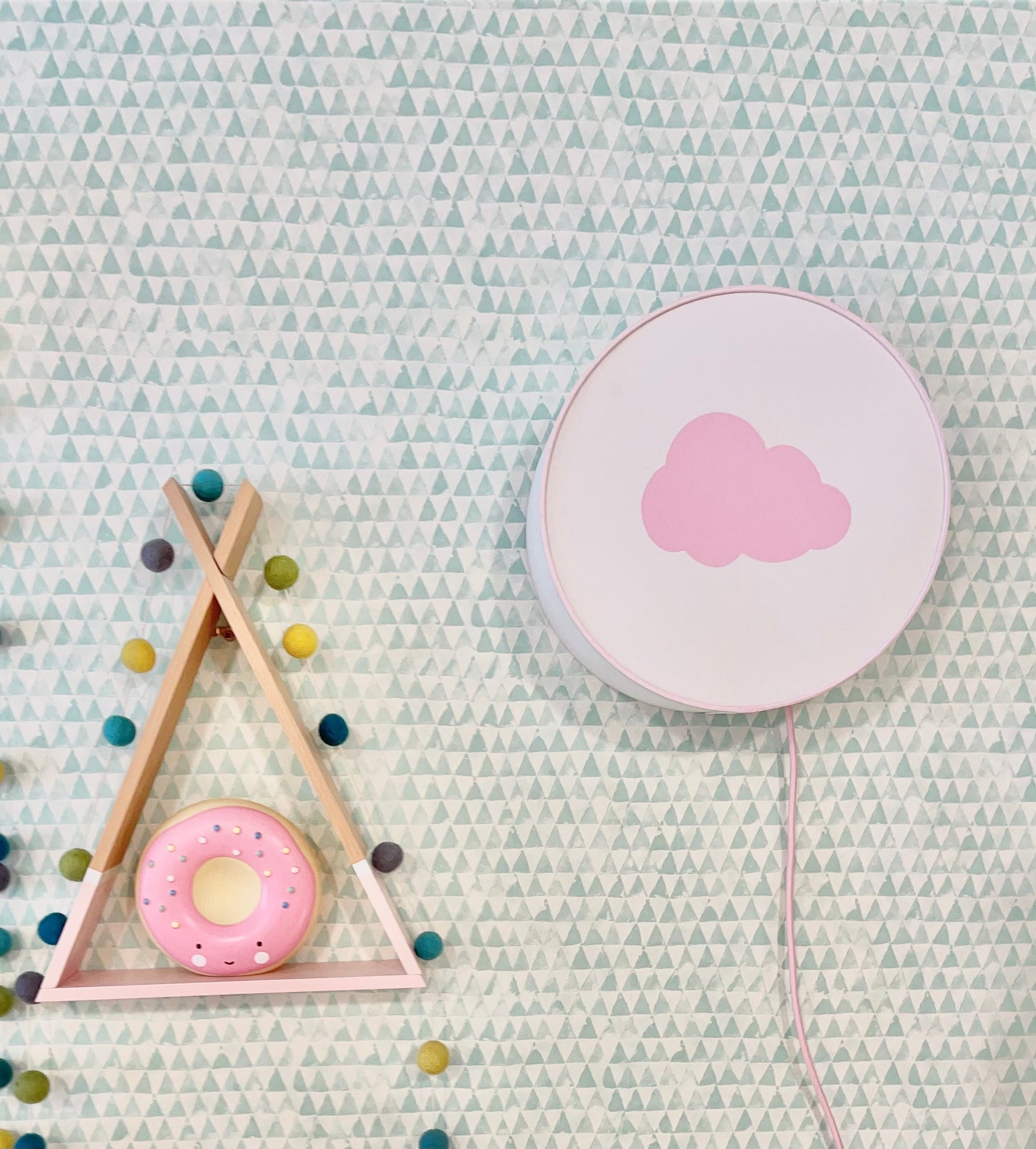 Table or Hanging Lamp: Pink Clouds