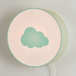 Table or Hanging Lamp: Mint Waves Mint Cloud