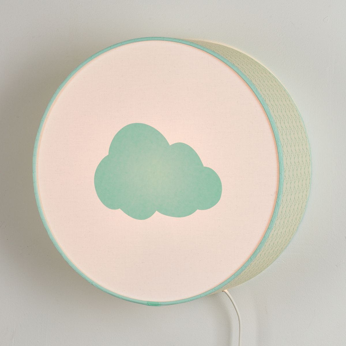 Table or Hanging Lamp: Mint Waves Mint Cloud