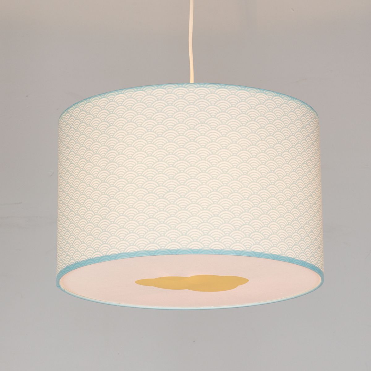 Ceiling Lamp: Light Blue Waves Yellow Cloud