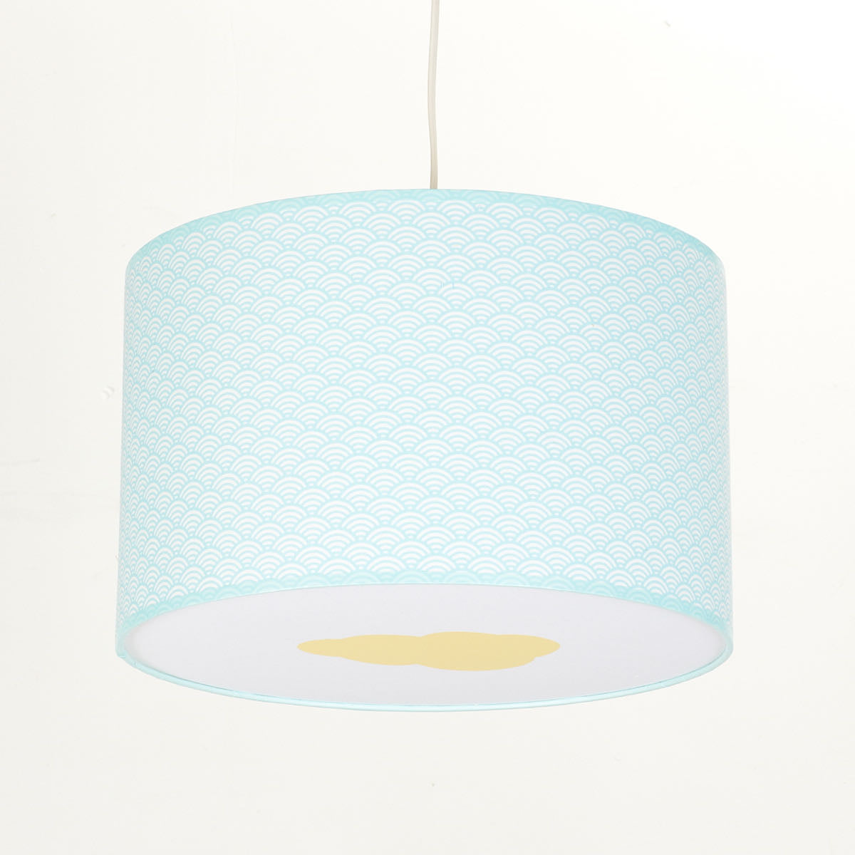 Ceiling Lamp: Light Blue Waves Yellow Cloud