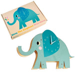 Elvis The Elephant Wooden Wall Clock
