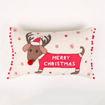 Merry Dachshund with Antlers Cushion With Inner