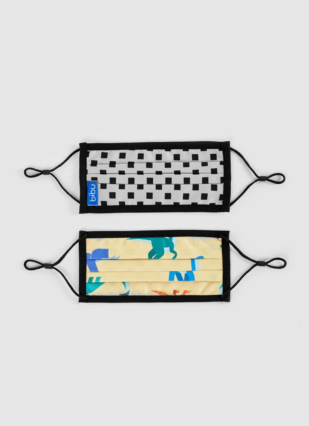 Reversible Checker - Dinos Face Mask