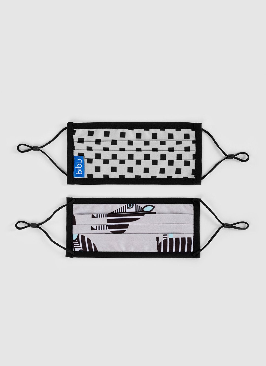 Reversible Checker - Zebras Face Mask