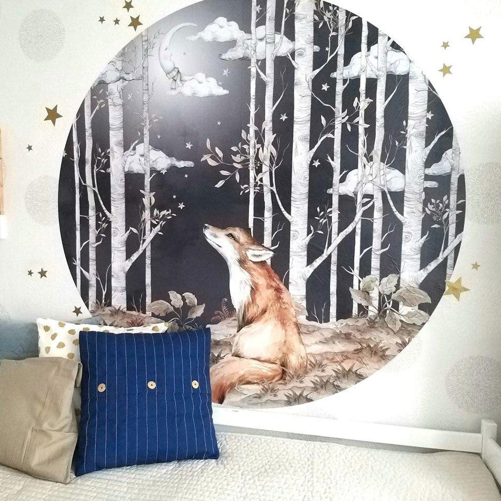 Fox In A Circle Wallstickers (Large)