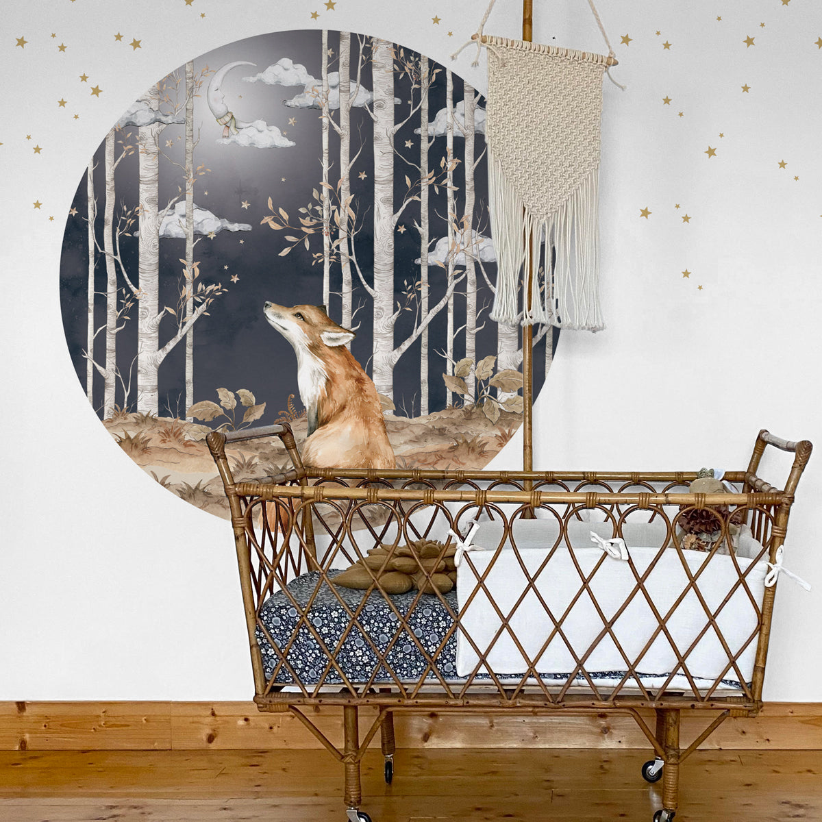 Fox In A Circle Wallstickers (Medium)