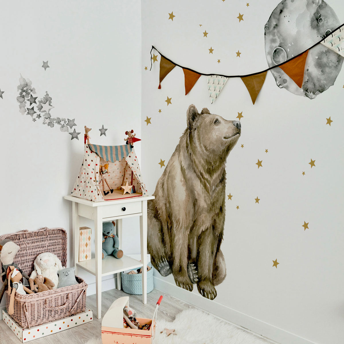 Mr Bear Goodnight Wallstickers