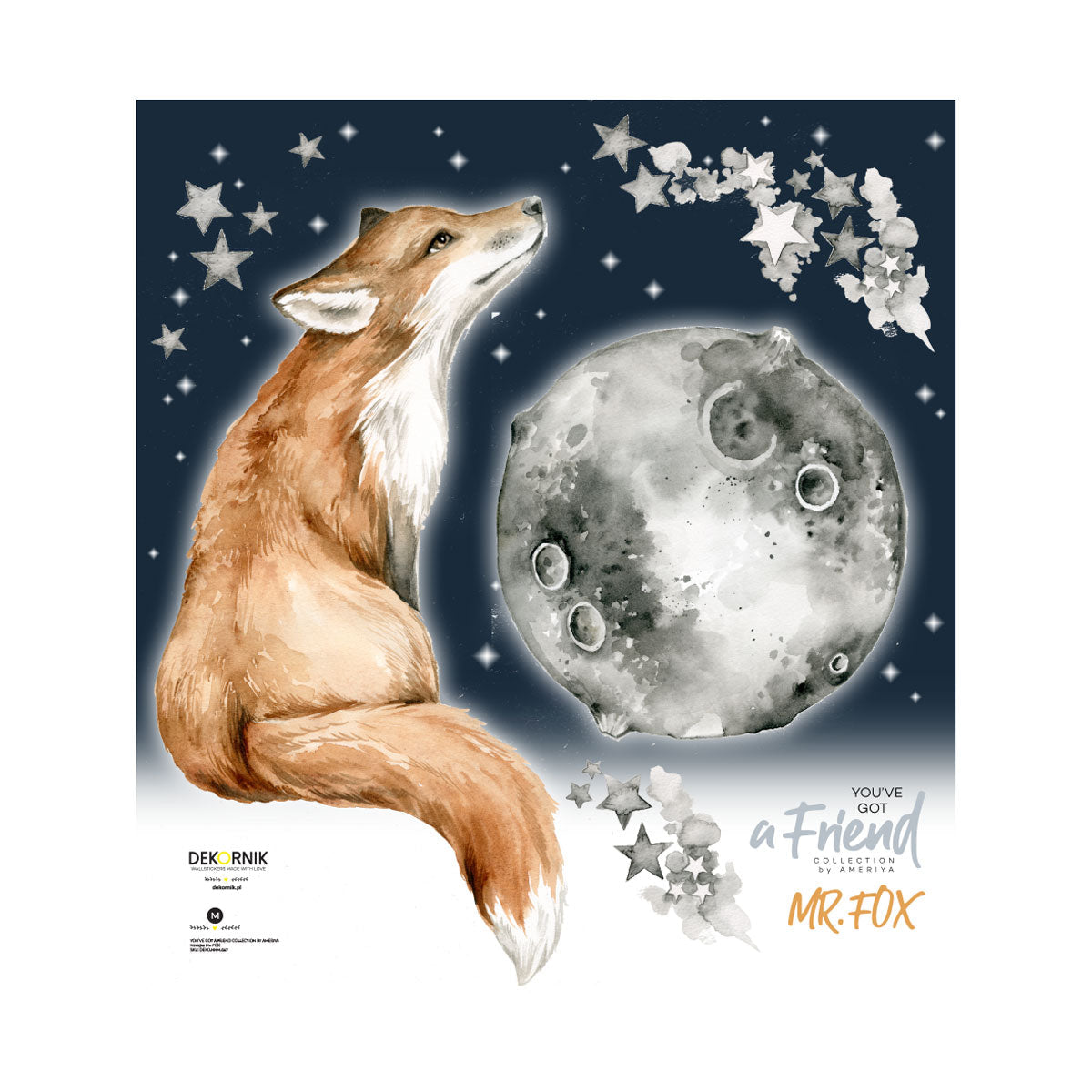 Mr Fox Goodnight Wallstickers