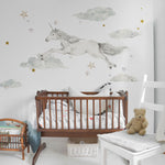 Unicorn In The Sky Set Wallstickers (Medium)