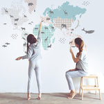 Pastel Map Wallstickers (Medium)